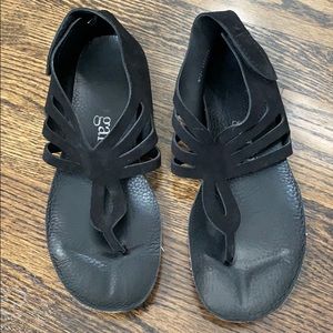 Pedro Garcia black flat sandals